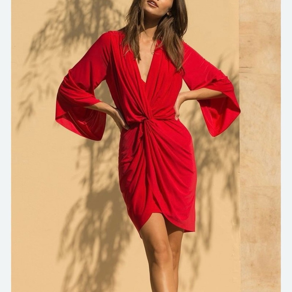 Misa Los Angeles Red Mini Dress SEXY